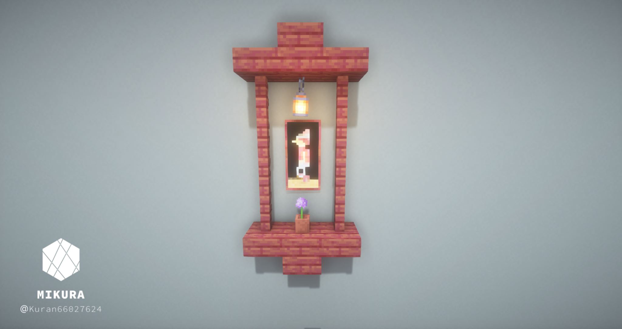 【Minecraft】絵画用の装飾 壁棚デザイン - Minecraft 装飾屋さん