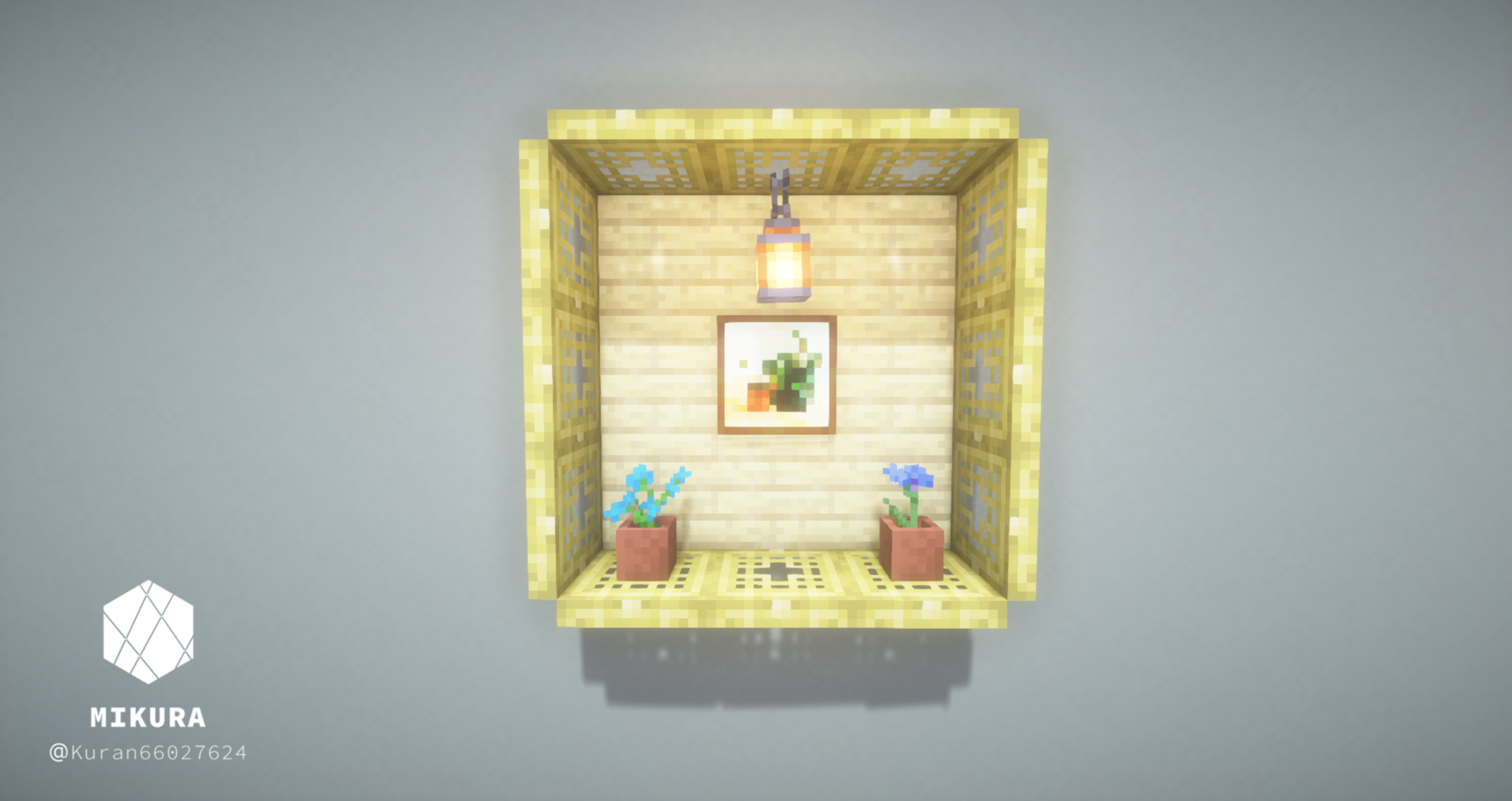 【Minecraft】絵画用の装飾 壁棚デザイン - Minecraft 装飾屋さん